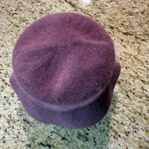Vintage 1970s Purple Angora Slouchy Bucket Hat - Picture 5 of 9